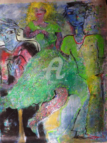 Peinture intitulée "samba-2" par Jacques Stemer, Œuvre d'art originale, Acrylique