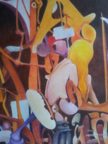 Peinture intitulée "Nageuse." par Jacques Tafforeau, Œuvre d'art originale, Autre