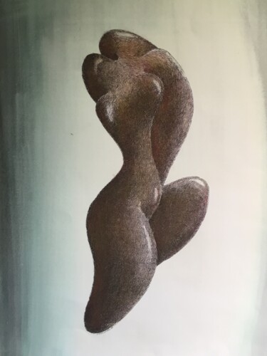 Painting titled "Figurine numéro 49" by Jacques Tafforeau, Original Artwork