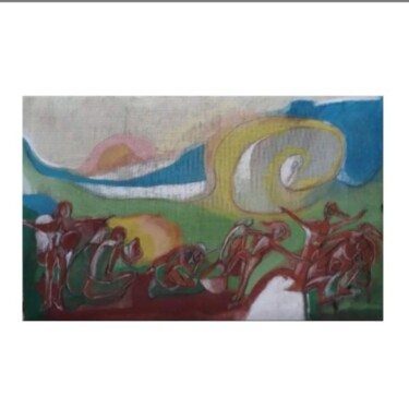 Картина под названием "America land" - Jadden C Masset, Подлинное произведение искусства, Акрил Установлен на Деревянная рам…
