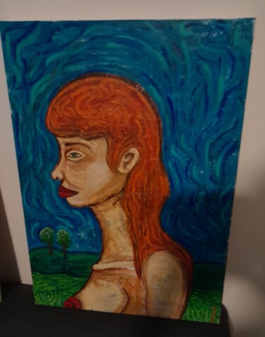 Painting titled "Ginger" by Jai Rezzoug, Original Artwork, Acrylic Mounted on Aluminium