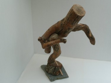 Sculpture intitulée "RUGBYMAN vue de 3/4…" par Jaime Garcia, Œuvre d'art originale