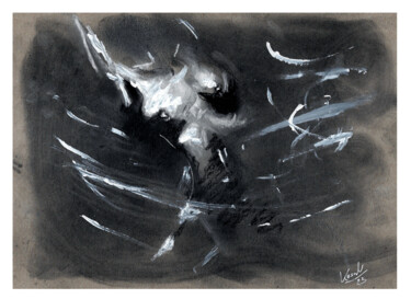 Desenho intitulada "ACT 25" por Jakub Kossakowski (Art After Hours), Obras de arte originais, Carvão