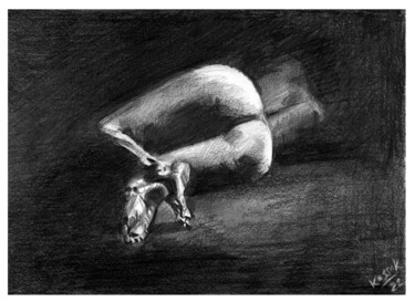 Drawing titled "ACT 06" by Jakub Kossakowski (Art After Hours), Original Artwork, Charcoal