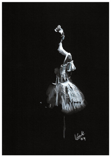 Dibujo titulada "Dance - 7" por Jakub Kossakowski (Art After Hours), Obra de arte original, Tinta