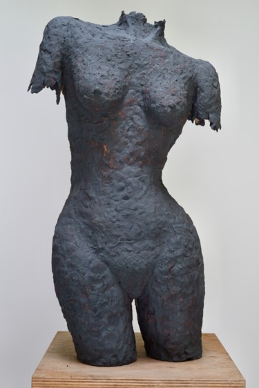 Scultura intitolato "Purple Torso" da James Daly, Opera d'arte originale, Ceramica