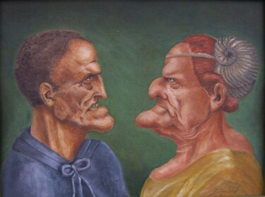 Pittura intitolato "Homage to Leonardo…" da James Bagatel, Opera d'arte originale, Olio
