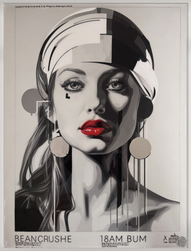 Digitale Kunst mit dem Titel "NO NAME #31" von James Van Ipo, Original-Kunstwerk, Acryl