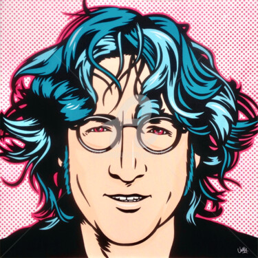 Картина под названием "John Lennon" - Jamie Lee, Подлинное произведение искусства, Акрил Установлен на Деревянная рама для н…