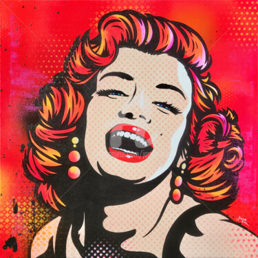 "Marilyn Monroe Hot…" başlıklı Tablo Jamie Lee tarafından, Orijinal sanat, Akrilik Ahşap Sedye çerçevesi üzerine monte edilm…
