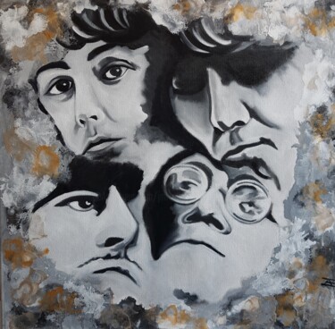 Картина под названием "The Beatles" - Jan-Albert Ernsten, Подлинное произведение искусства, Масло