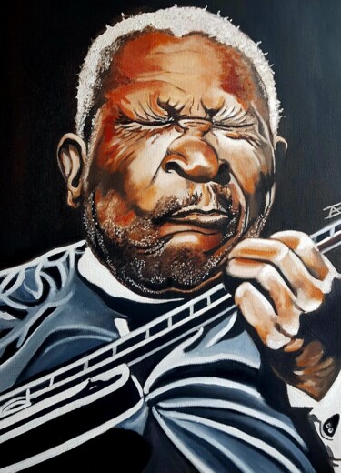 Pintura titulada "BBKing" por Jan-Albert Ernsten, Obra de arte original, Oleo