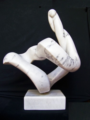 Sculptuur getiteld "Mobius XIV Italiano" door Jan And Jo Moore, Origineel Kunstwerk, Steen