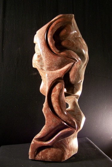 Sculptuur getiteld "Standing Bear---Ras…" door Jan And Jo Moore, Origineel Kunstwerk, Steen
