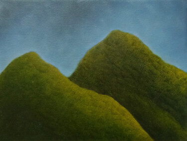 Картина под названием "Mountainscape XII" - Jan De Vleeschauwer, Подлинное произведение искусства, Масло Установлен на Дерев…