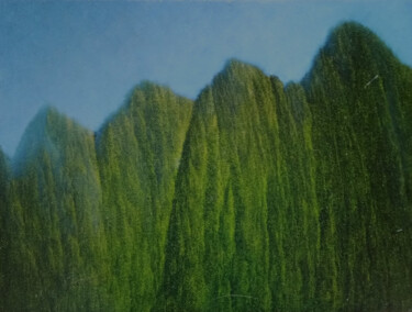 Pintura titulada "Mountainscape XXI" por Jan De Vleeschauwer, Obra de arte original, Oleo Montado en Bastidor de camilla de…