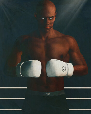Картина под названием "The fighter" - Jan Keteleer, Подлинное произведение искусства, Цифровая живопись