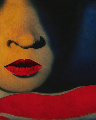 Arts numériques intitulée "Red lips" par Jan Keteleer, Œuvre d'art originale, Travail numérique 2D