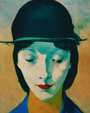 Artes digitais intitulada "Portrait of a woman…" por Jan Keteleer, Obras de arte originais, Trabalho Digital 2D