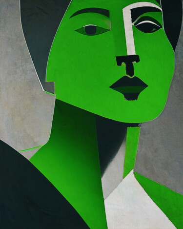 Peinture intitulée "Portrait of a woman…" par Jan Keteleer, Œuvre d'art originale, Peinture numérique
