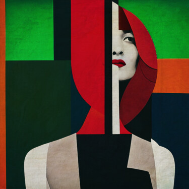 Цифровое искусство под названием "The woman stepping…" - Jan Keteleer, Подлинное произведение искусства, Цифровая живопись У…