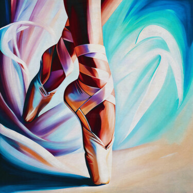 Painting titled "Ballerina feet clos…" by Jan Keteleer, Original Artwork, Digital Painting