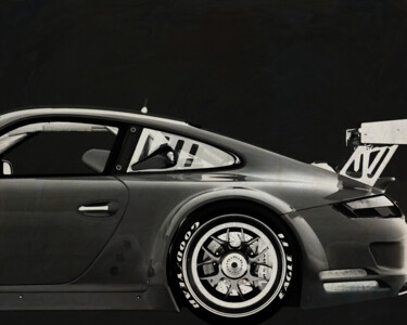 Digital Arts titled "Porsche GT3 RS Cup…" by Jan Keteleer, Original Artwork, Digital Painting Mounted on Plexiglass