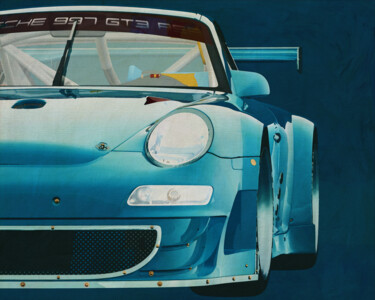 Digitale Kunst mit dem Titel "Porsche GT3 RS deta…" von Jan Keteleer, Original-Kunstwerk, Digitale Malerei