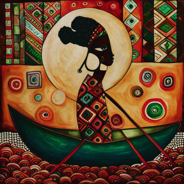 绘画 标题为“Local African fishe…” 由Jan Keteleer, 原创艺术品, 丙烯