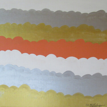 Malerei mit dem Titel "Wolkenlandschaft" von Jan René Fuchsluger, Original-Kunstwerk, Acryl