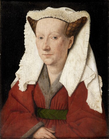 Pintura titulada "Portrait de Margare…" por Jan Van Eyck, Obra de arte original, Oleo