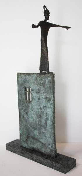 Skulptur mit dem Titel "Step by step I (Sch…" von Jan Witte-Kropius, Original-Kunstwerk, Bronze