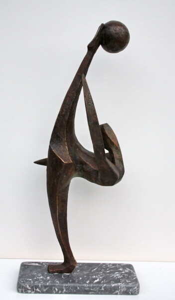 Skulptur mit dem Titel "„Freestyler“ (Stree…" von Jan Witte-Kropius, Original-Kunstwerk, Bronze