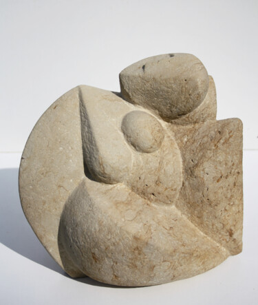 Sculptuur getiteld "„Najade (sinnend)“" door Jan Witte-Kropius, Origineel Kunstwerk, Steen