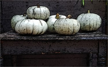 Fotografie mit dem Titel "Still life pumpkins" von Jan Schrijver, Original-Kunstwerk