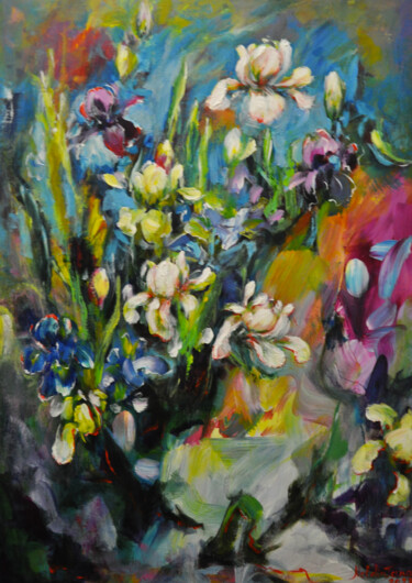 Pintura intitulada "Iris" por Jana Noldin, Obras de arte originais, Acrílico
