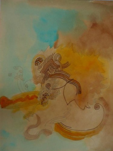 Painting titled "Dream" by Jana Šmakalová, Original Artwork, Watercolor