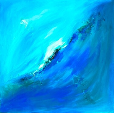 Schilderij getiteld "Big ocean" door Jane Ti, Origineel Kunstwerk, Acryl