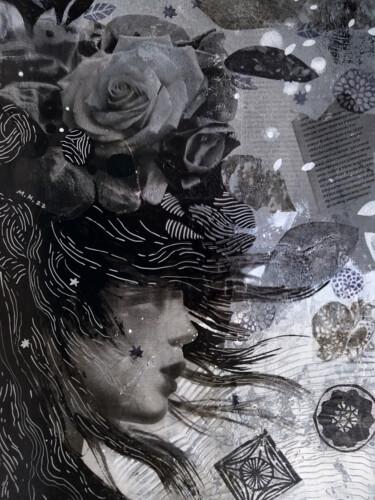 Collages getiteld "Nocturnal" door Margot Raven, Origineel Kunstwerk, Acryl