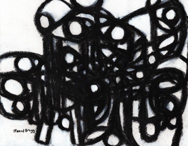 Dessin intitulée "Conveyor Belt" par Janel Bragg, Œuvre d'art originale, Fusain