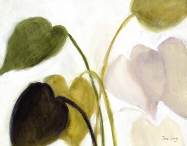 Schilderij getiteld "Botanical with my P…" door Janel Bragg, Origineel Kunstwerk, Aquarel