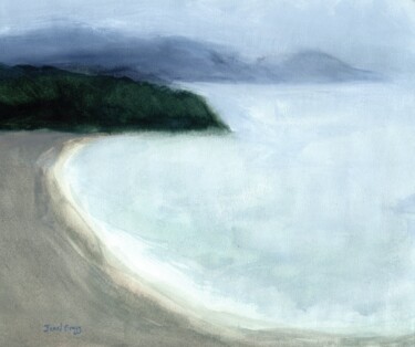 Pintura titulada "Coastal Dreaming No…" por Janel Bragg, Obra de arte original, Acuarela