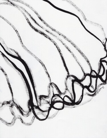 Pintura intitulada "Curtain in Sumi Ink" por Janel Bragg, Obras de arte originais, Tinta