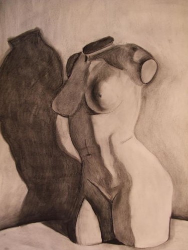 Peinture intitulée "Female Torso" par Janel Bragg, Œuvre d'art originale