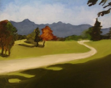 Malerei mit dem Titel "Cascade Foothills/V…" von Janel Bragg, Original-Kunstwerk, Öl
