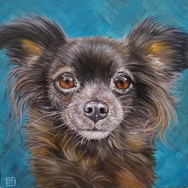 Painting titled "Little Guy" by Janice Serilla, Original Artwork, Acrylic