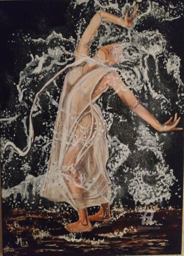 "Danse avec l'eau 1" başlıklı Tablo Janie Marty-Rozet tarafından, Orijinal sanat, Petrol