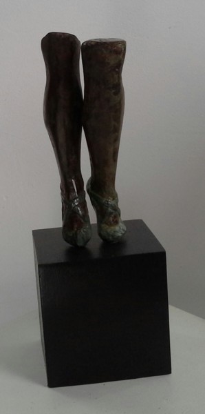 Sculpture intitulée "les chaussons de da…" par Janine Le Cann, Œuvre d'art originale, Bronze