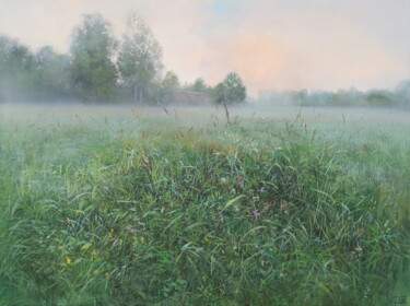 "June. Rain Just Sto…" başlıklı Tablo Janis Zingitis tarafından, Orijinal sanat, Petrol Ahşap Sedye çerçevesi üzerine monte…