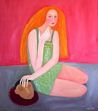 Malarstwo zatytułowany „Judith with the hea…” autorstwa Janna Shulrufer, Oryginalna praca, Olej